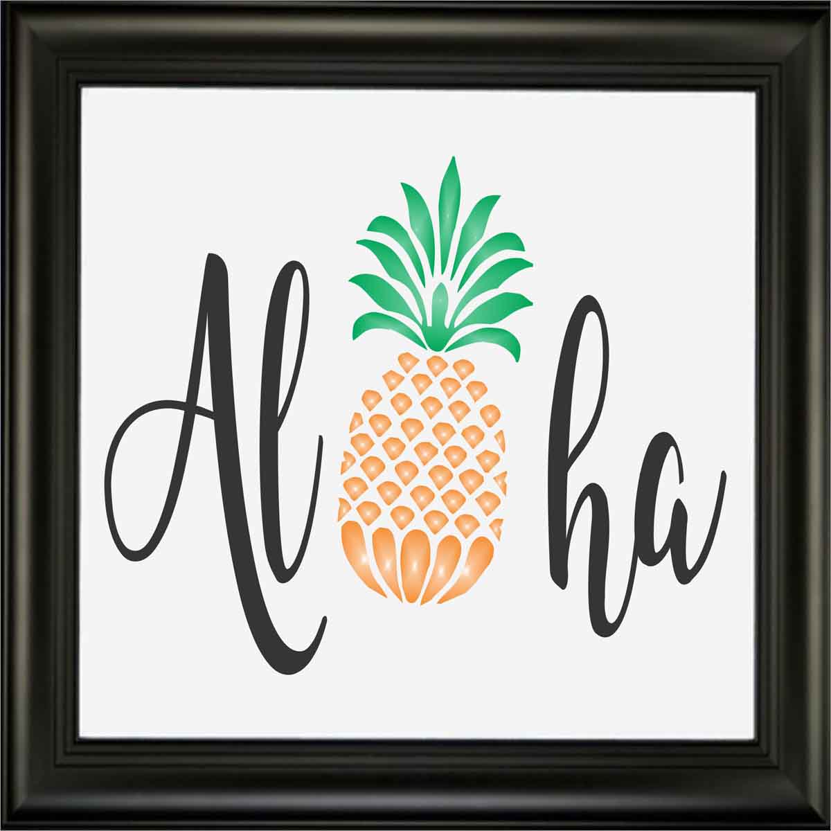 Aloha Pineapple Stencil - Superior Stencils