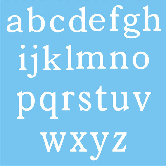 Alphabet Stencil - Reusable Stencils Book007- lower case letters A-Z - Superior Stencils