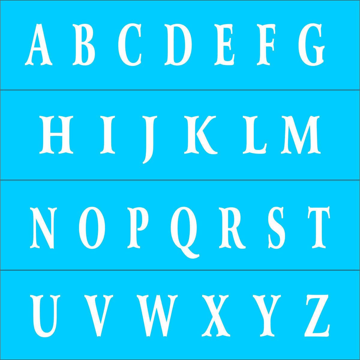 Alphabet 1001Arr Stencil - Upper Case 