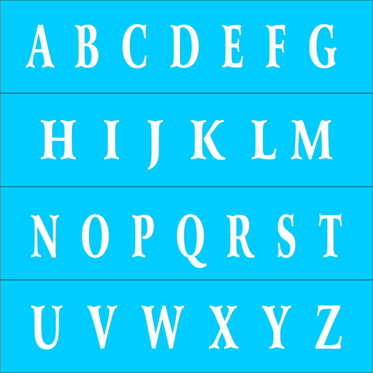 Alphabet 1001Arr Stencil - Upper Case