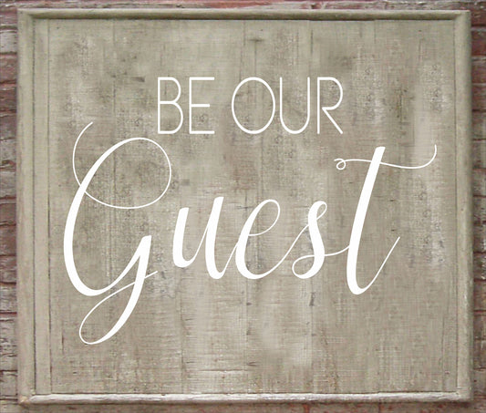 Be Our Guest Stencil - Wedding Stencil - Superior Stencils