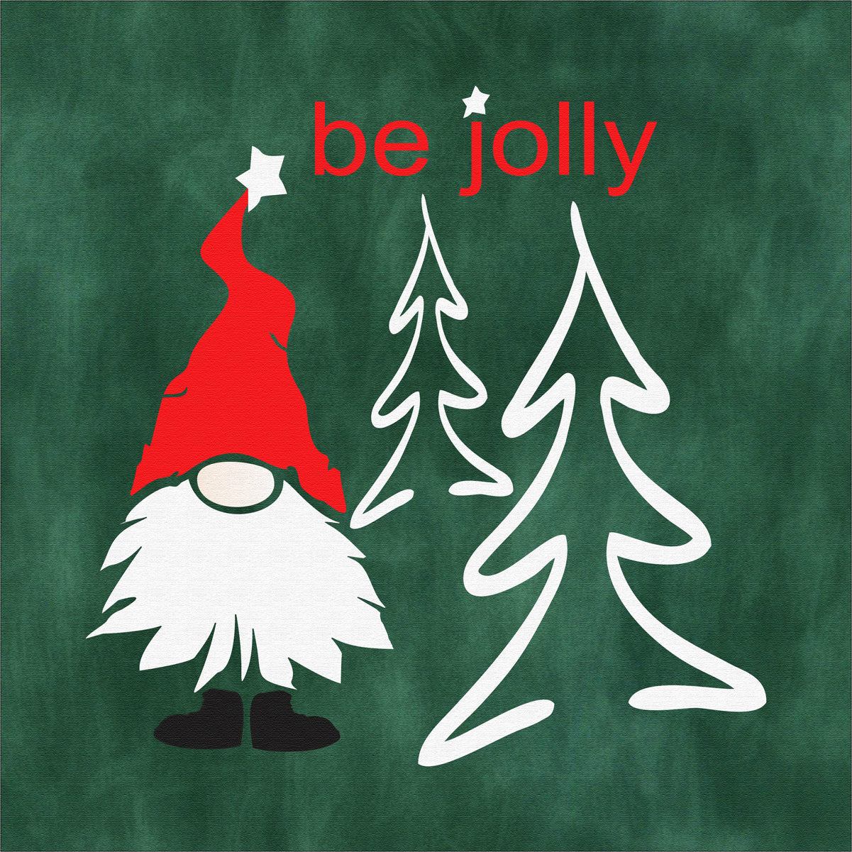 Be Jolly - Christmas Gnome Stencil - Superior Stencils