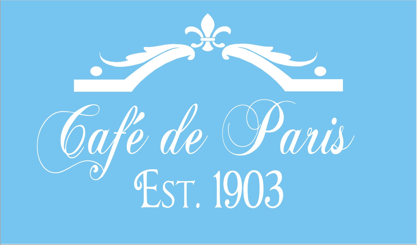 Cafe de Paris Stencil - French Design Stencil - Create a French Sign Yourself! - Superior Stencils