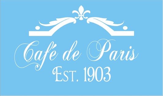 Cafe de Paris Stencil - French Design Stencil - Create a French Sign Yourself! - Superior Stencils