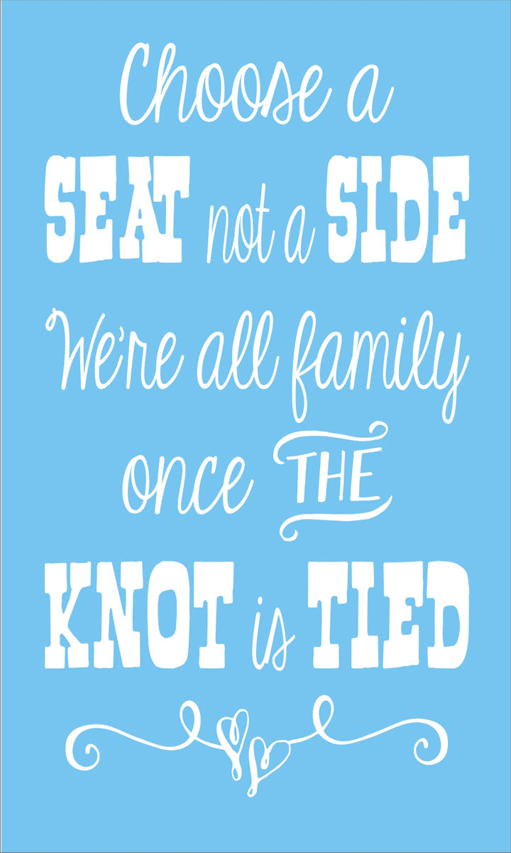 Choose A Seat Stencil Wedding Seating Stencil - Superior Stencils