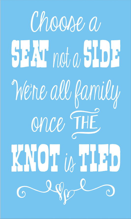 Choose A Seat Stencil  Wedding Seating Stencil - Superior Stencils