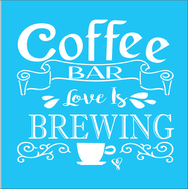 Coffee Bar Stencil - Superior Stencils