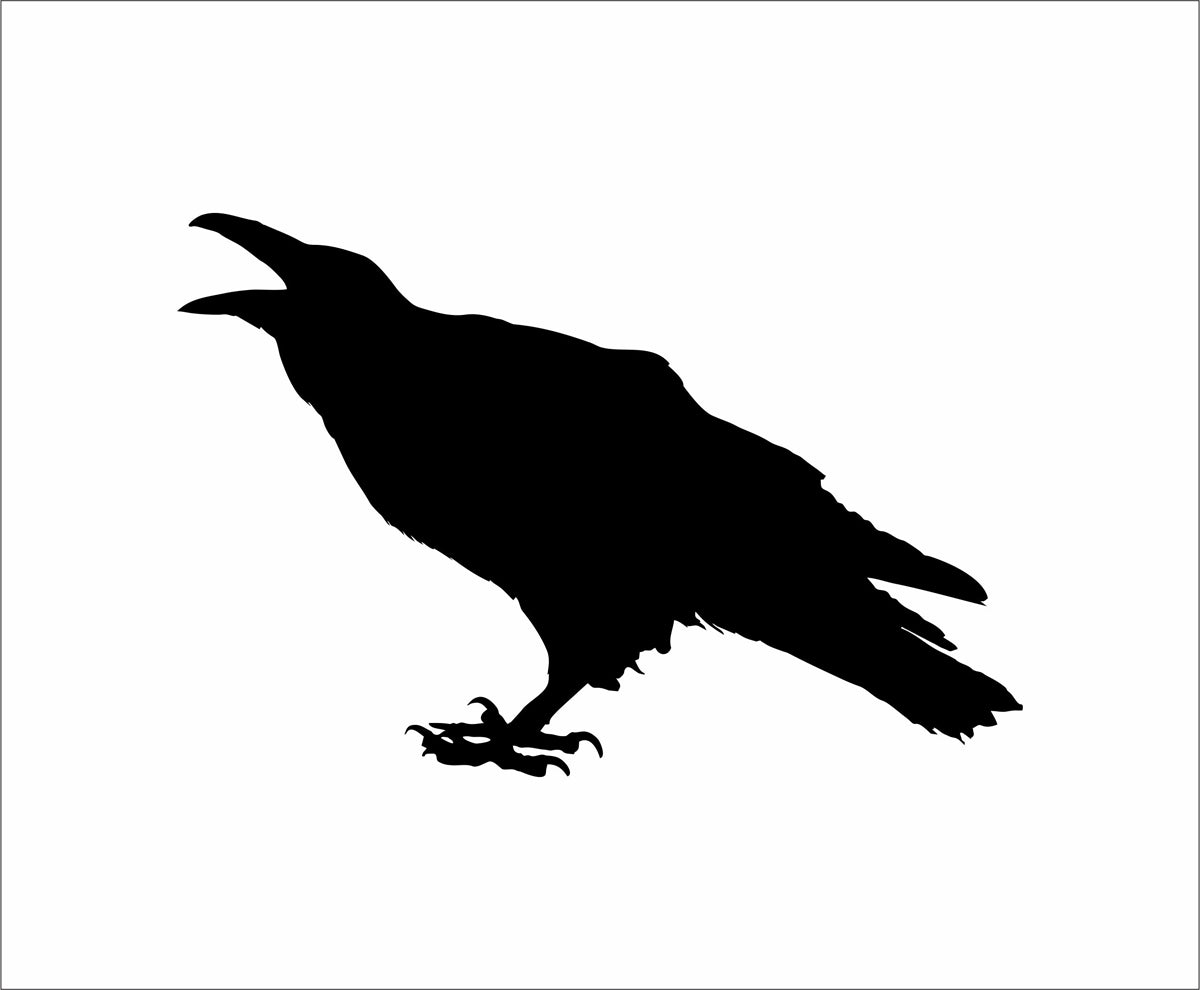Crow Raven Stencil - Superior Stencils