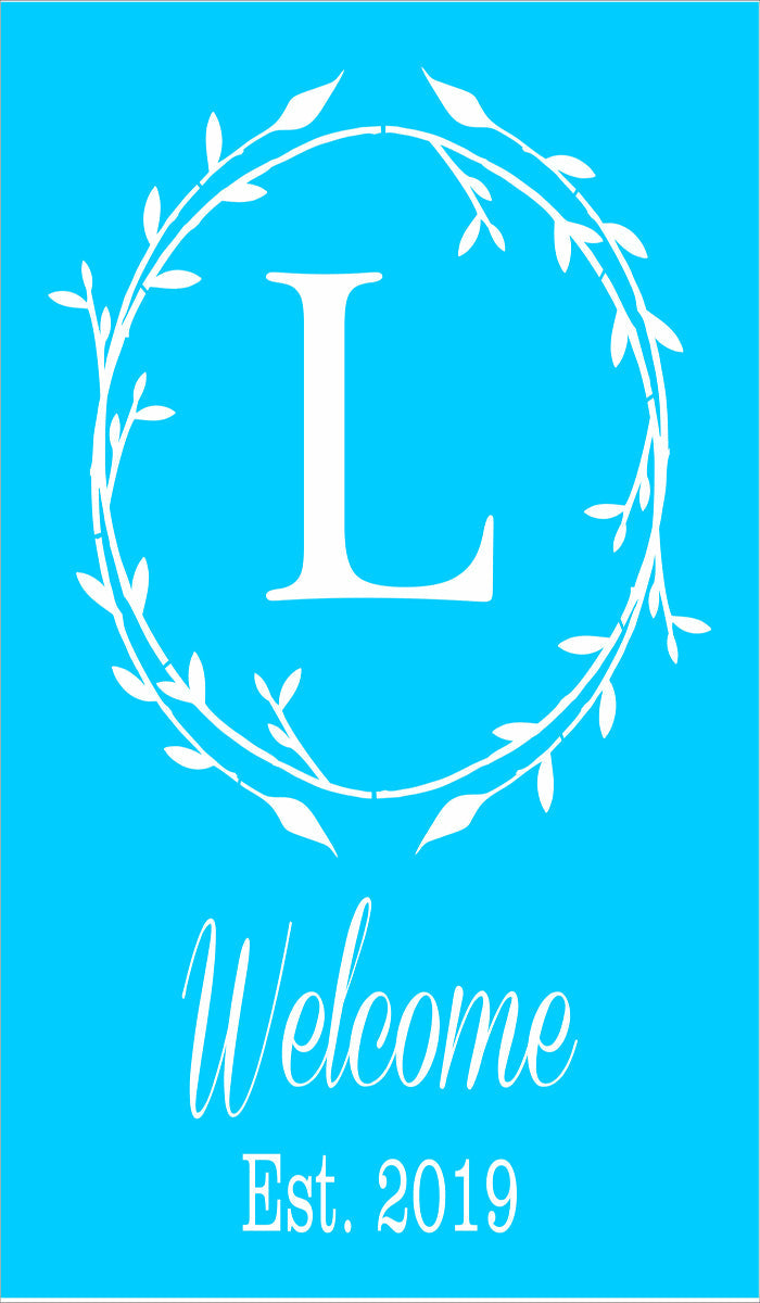 Custom Monogram Welcome Stencil - Superior Stencils