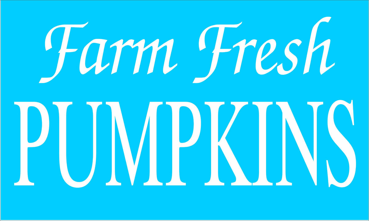 Farm Fresh Pumpkins Stencil - Superior Stencils