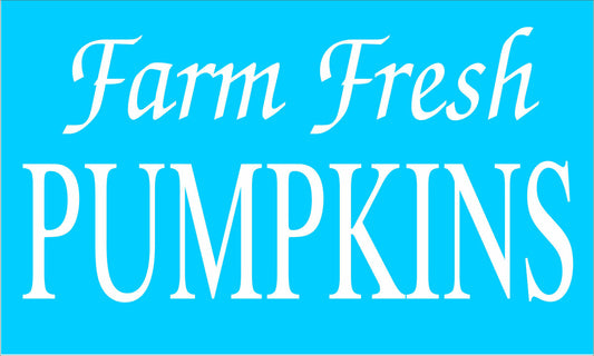 Farm Fresh Pumpkins Stencil - Superior Stencils