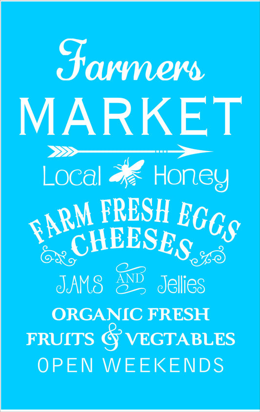 Farmers Market Stencil - Superior Stencils