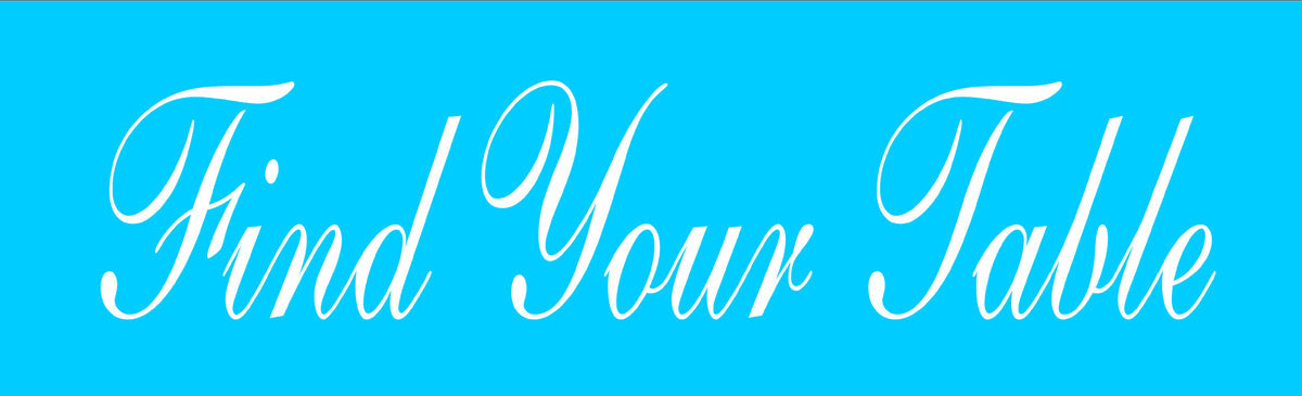 Find Your Table Wedding Stencil - Superior Stencils