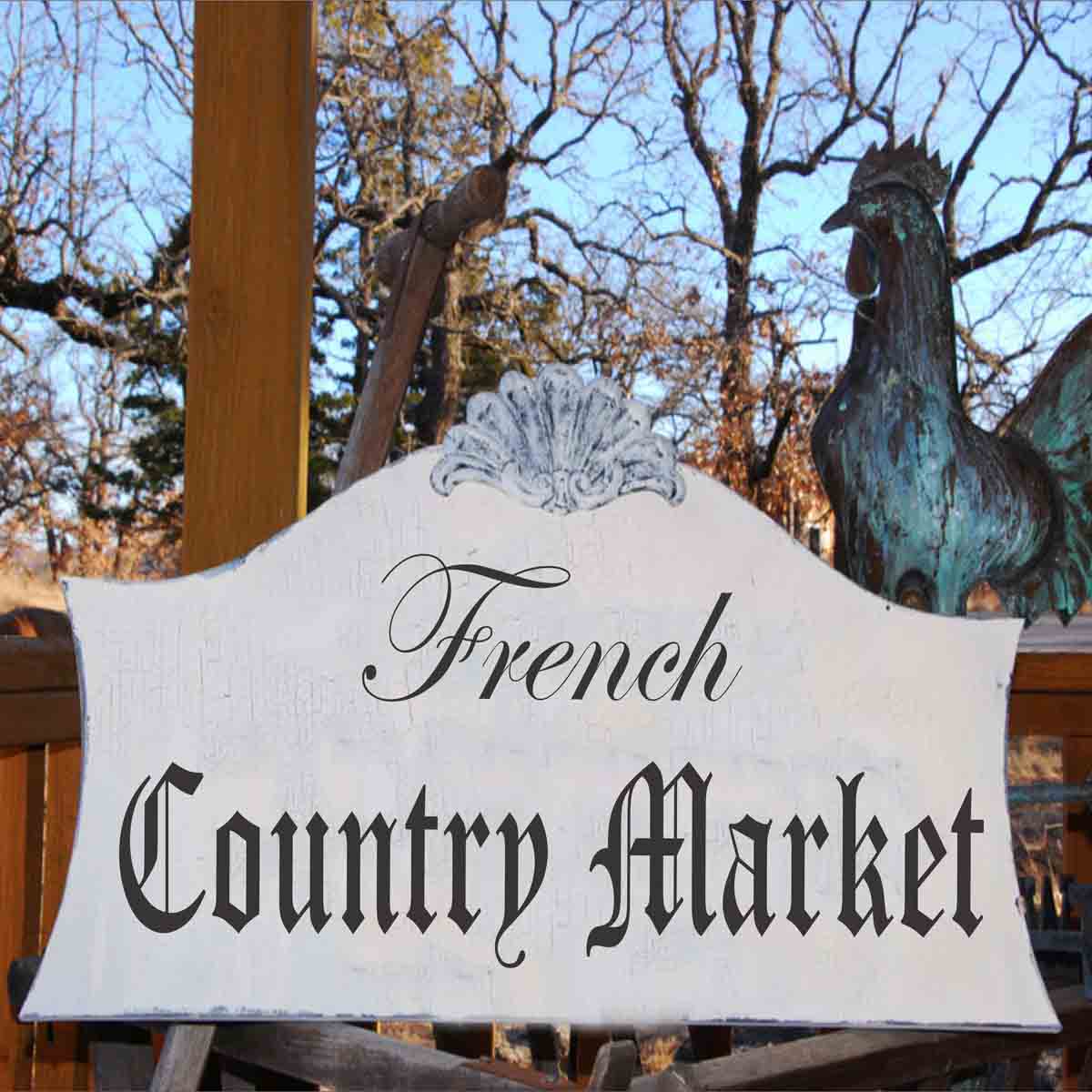 French Country MARKET Stencil with Flourish - Superior Stencils