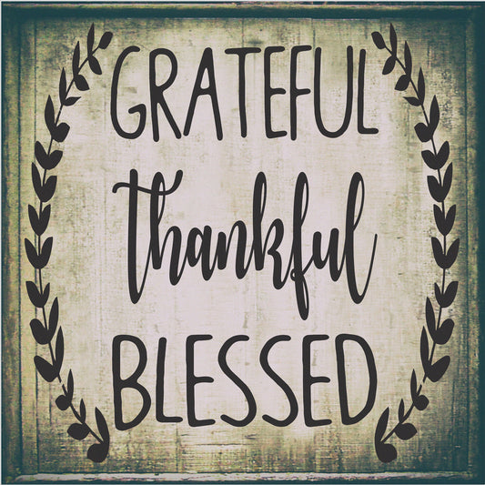 GRATEFUL thankful BLESSED Stencil - Superior Stencils