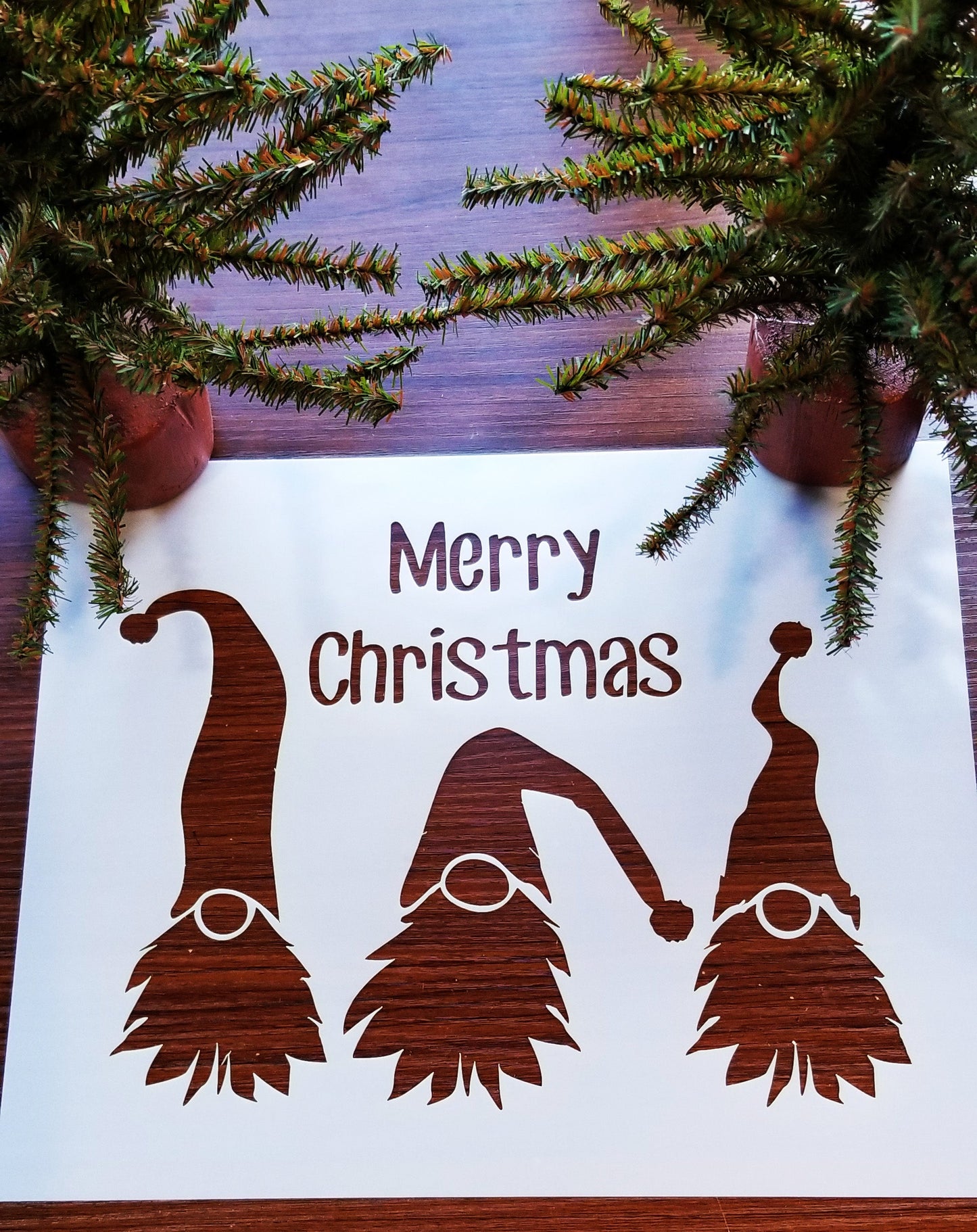 Merry Christmas Gnomes Stencil - Superior Stencils