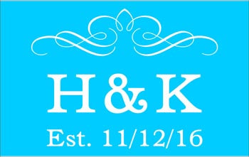 Custom Double Monogram Stencil -  Wedding Sign Pattern - Superior Stencils