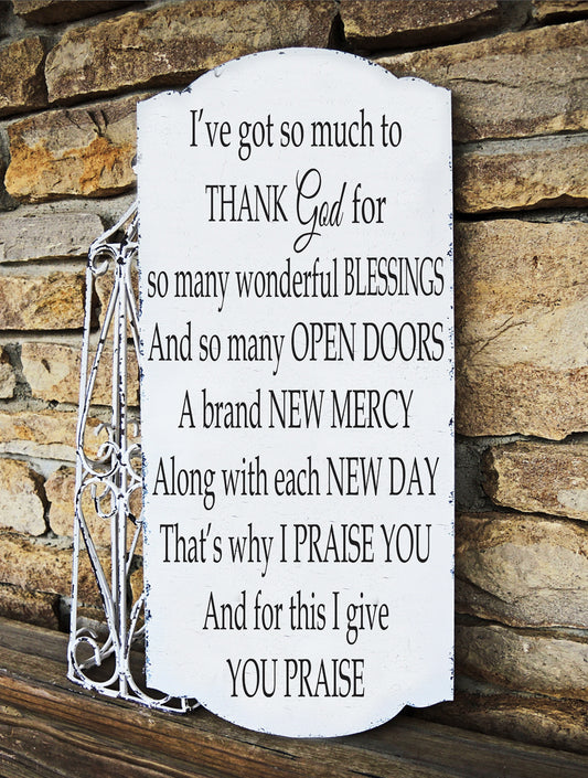 I've got so much to THANK God For Stencil - Superior Stencils