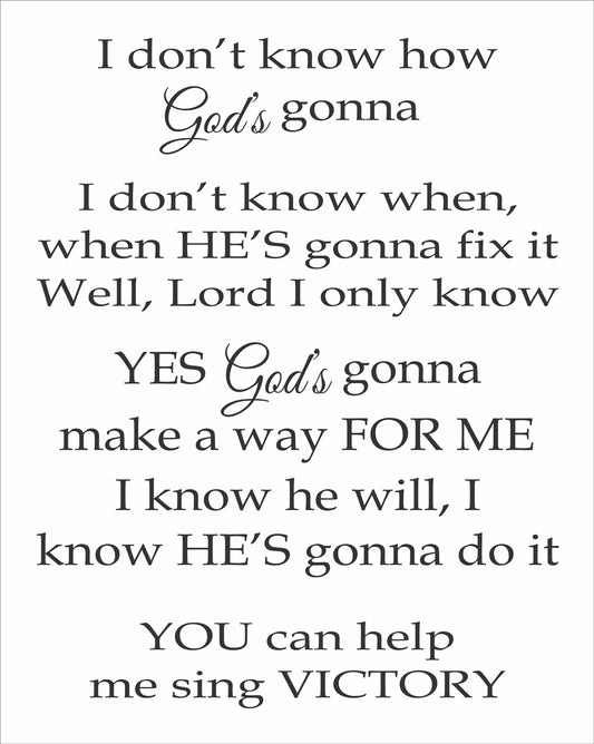 I don't know how God's gonna Stencil - Superior Stencils