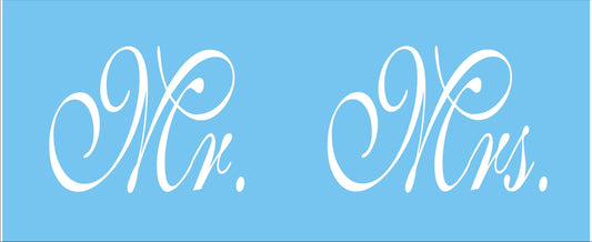 Mr. and Mrs. Stencil Set - Wedding Stencils - Superior Stencils
