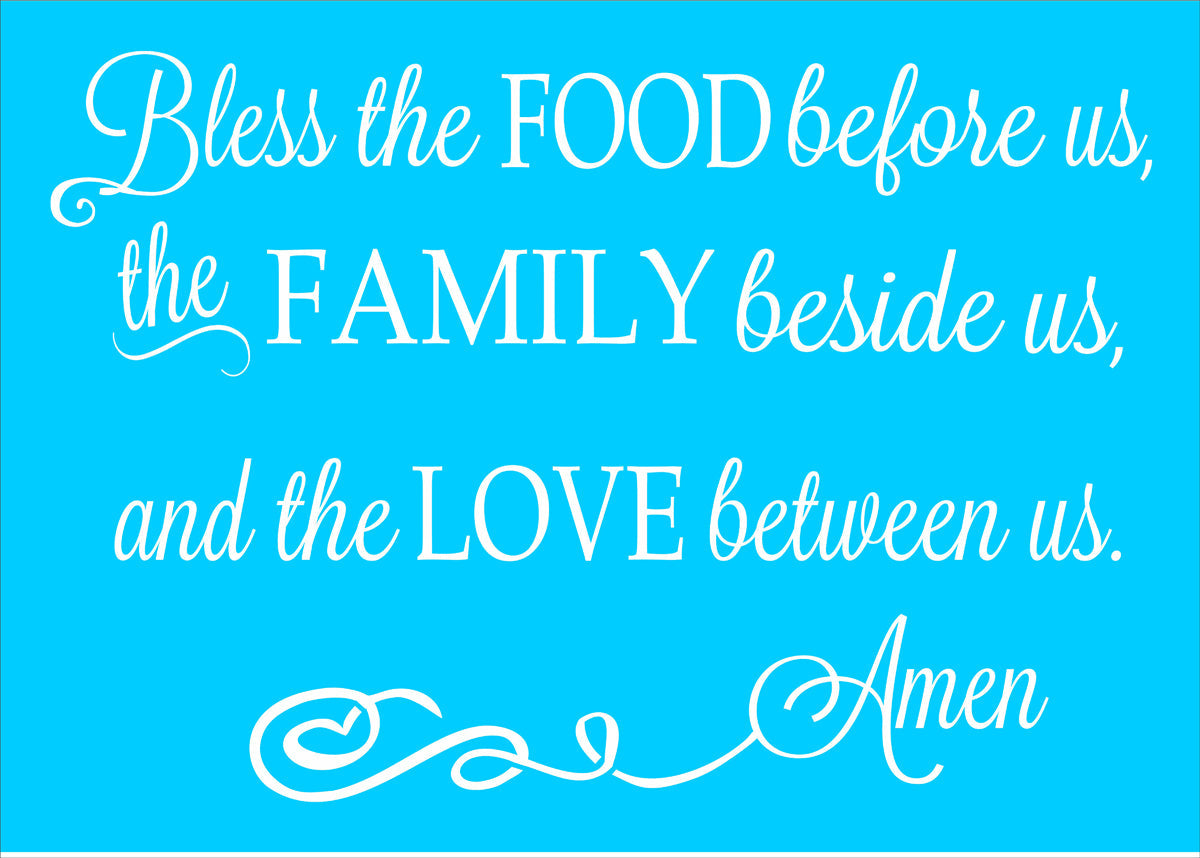 Bless The Food Stencil - Superior Stencils