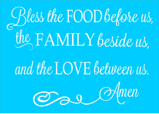 Bless The Food Stencil - Superior Stencils