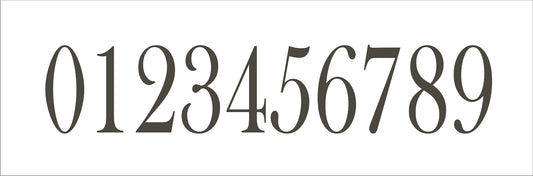 Number Stencil Bask007 / Numbers 0-9 - 8 sizes available - Superior Stencils