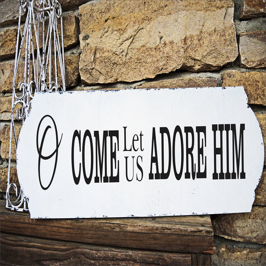 Oh Come Let Us Adore Him Stencil - Superior Stencils