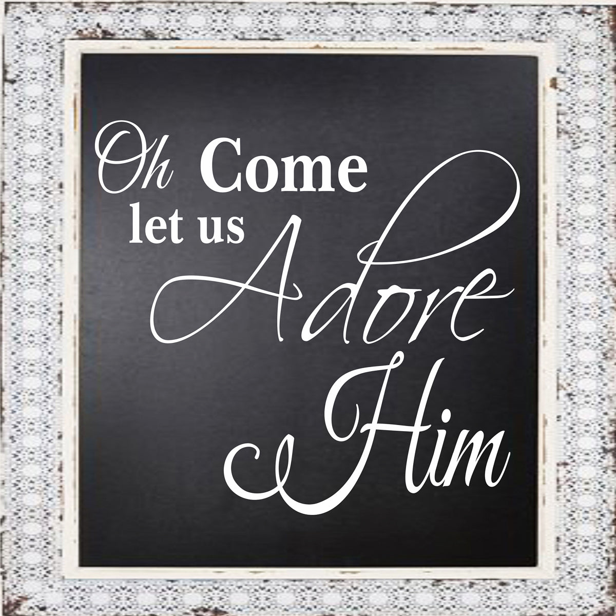 Oh Come Let Us Adore Him Stencil Christmas Stencils - Superior Stencils