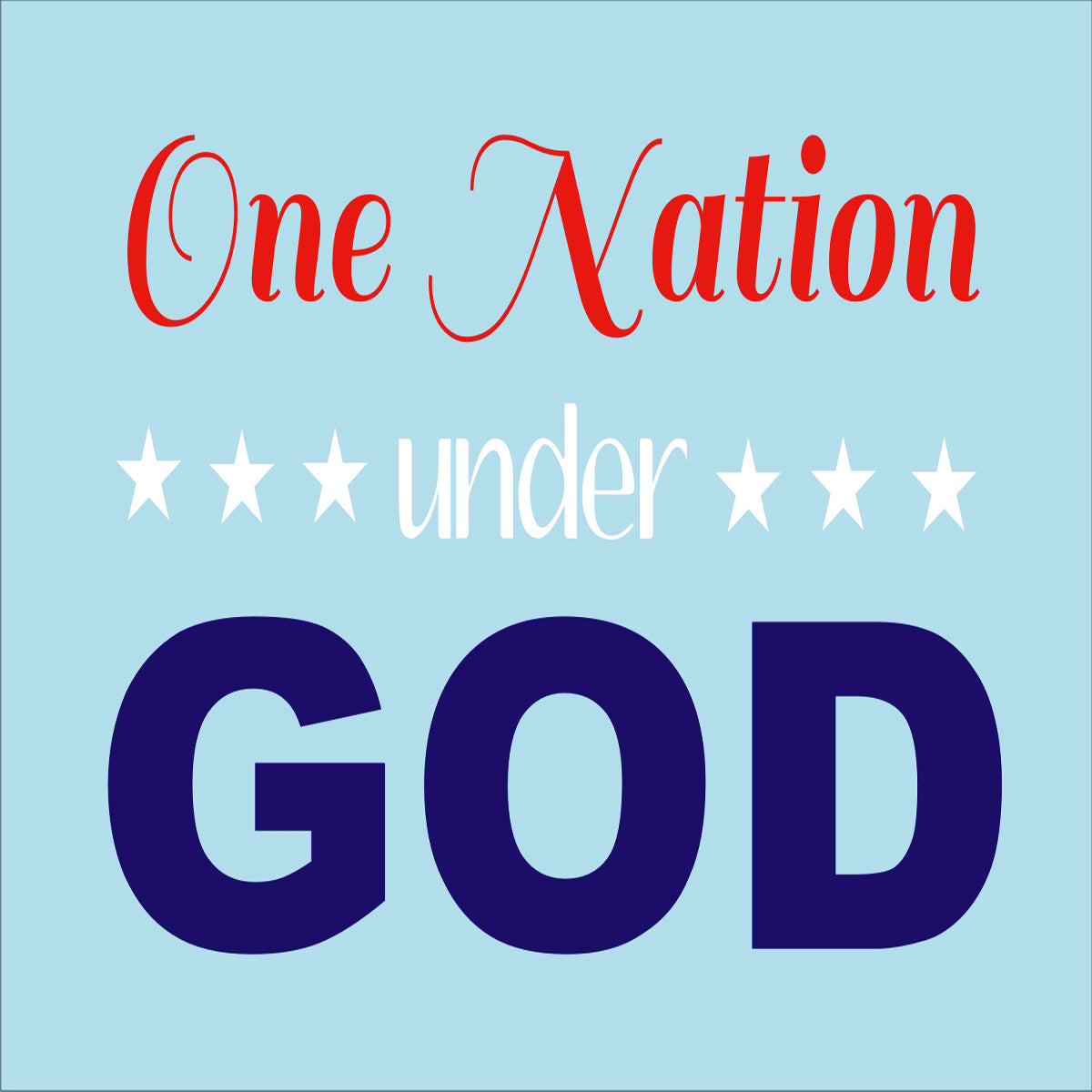 One Nation Under GOD Stencil - 7 Sizes Available - Superior Stencils