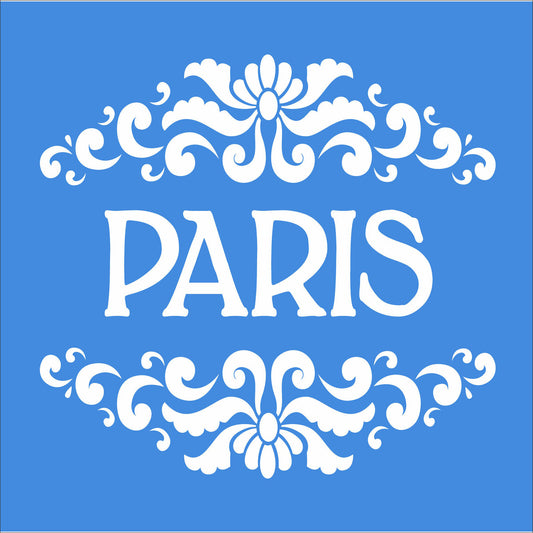 Paris Stencil with Double Flourish - Superior Stencils