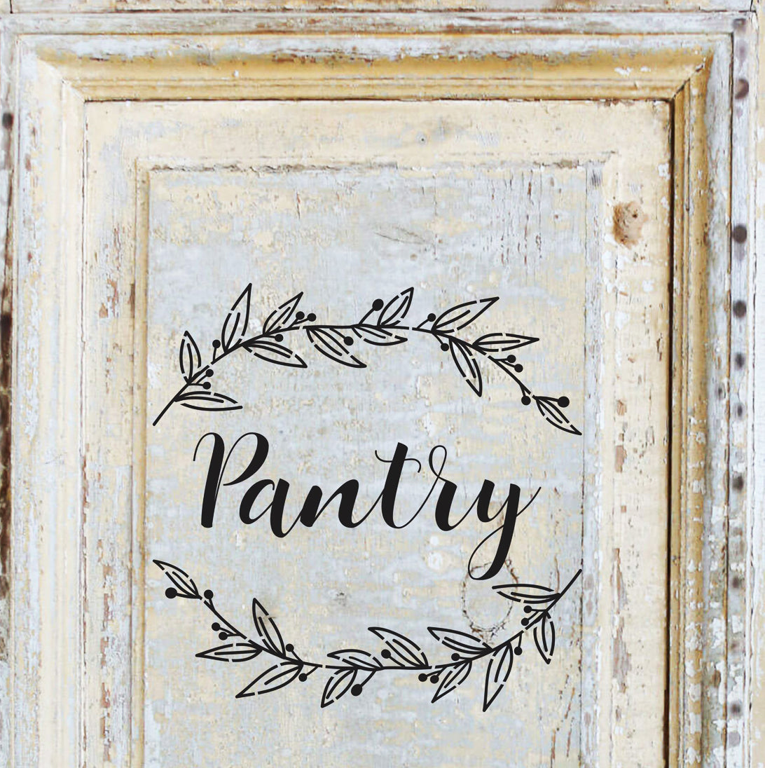 Pantry Stencil with Flourish - Superior Stencils