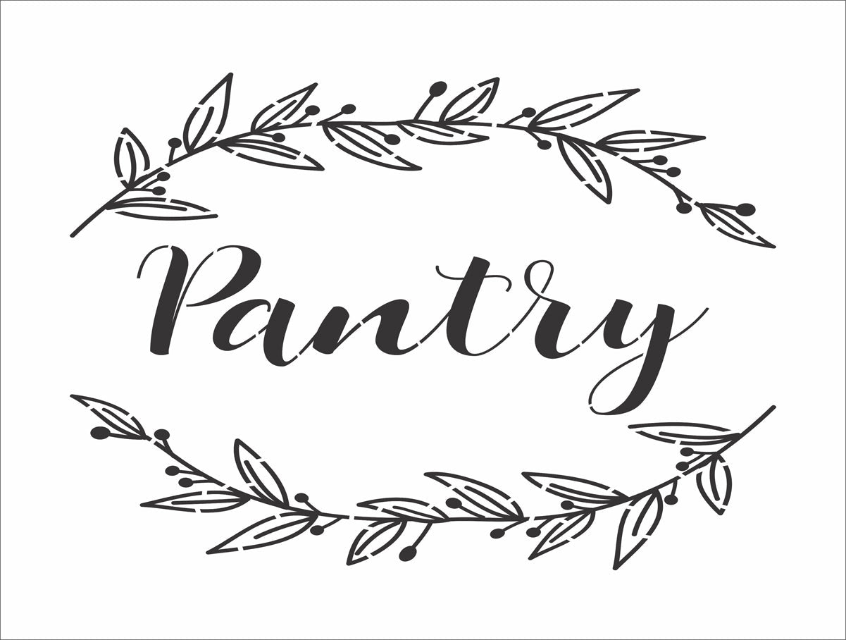 Pantry Stencil with Flourish - Superior Stencils