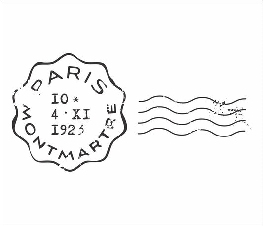 Paris Stamp Stencil - Superior Stencils