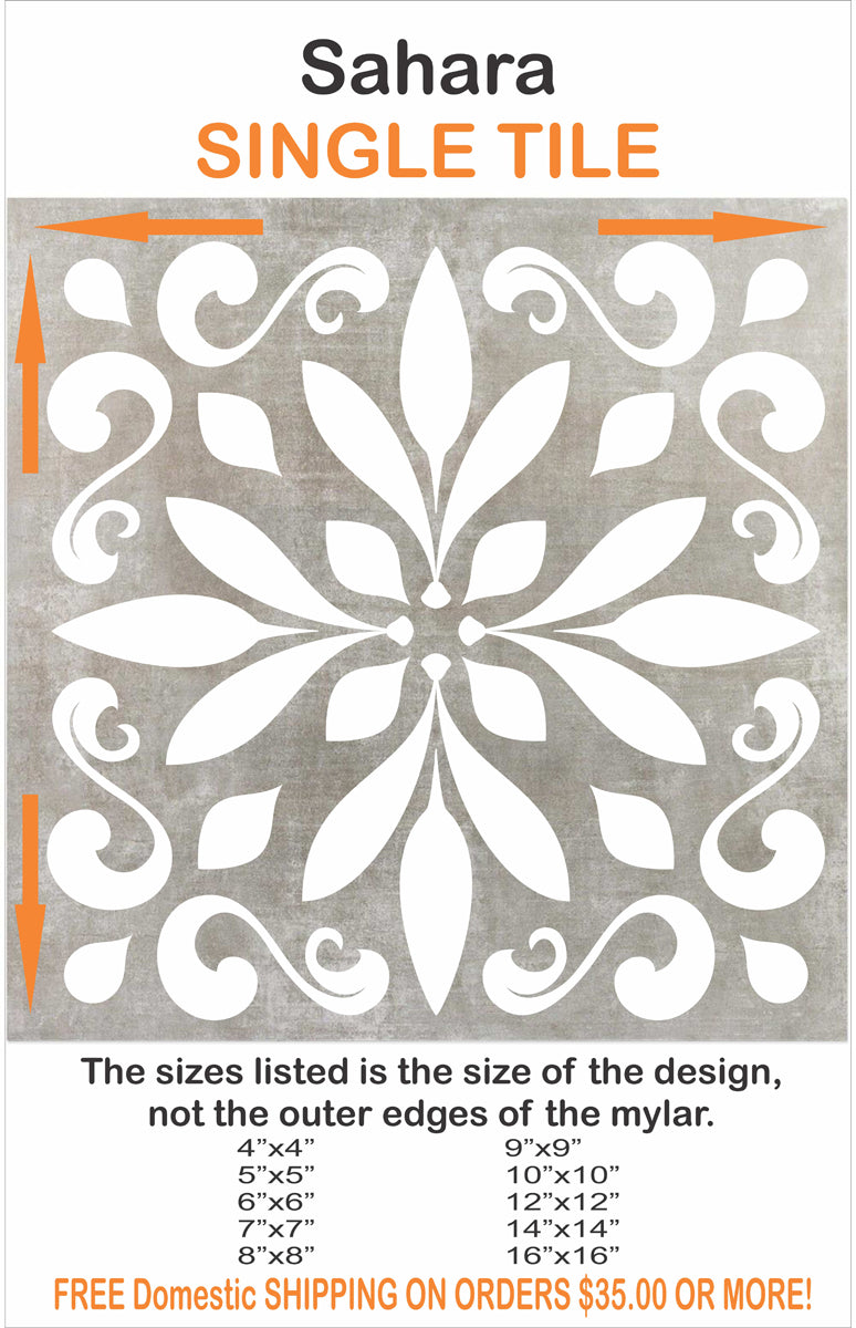 Sahara Tile Stencil - Superior Stencils