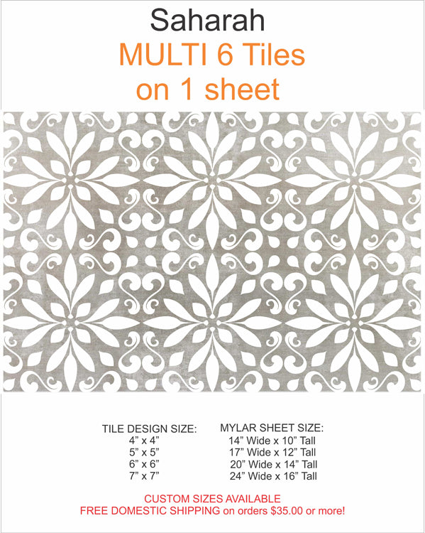 Sahara Tile Stencil - Superior Stencils