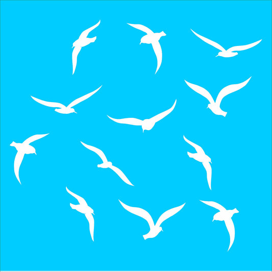 Seagulls OCEAN BIRDS Stencil - Superior Stencils