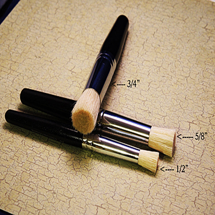 Set of 3 Best Stencil Brushes