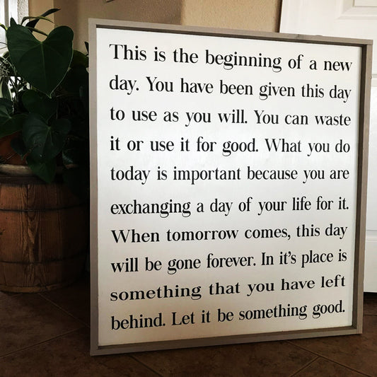 This is the beginning of a new day Stencil - Superior Stencils