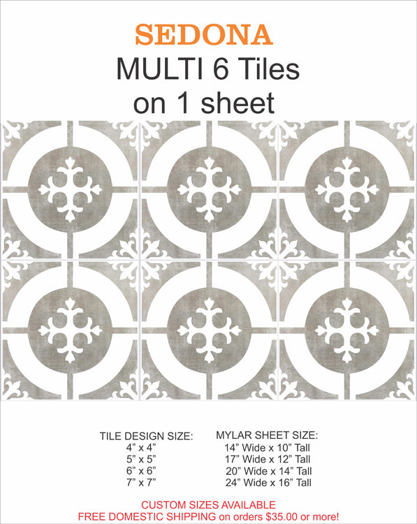 Sedona Tile Stencil - Superior Stencils