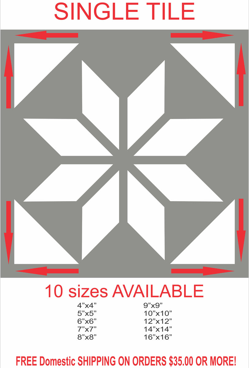 Starburst Tile Stencil - Reusable Tile Stencil - Superior Stencils