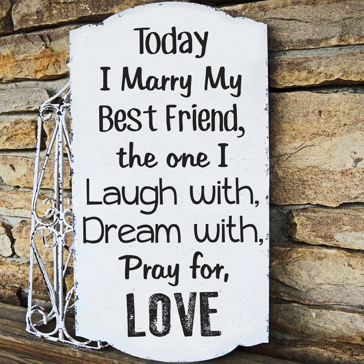 Today I Marry My BEST FRIEND Stencil - Superior Stencils