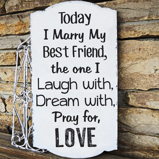 Today I Marry My BEST FRIEND Stencil - Superior Stencils