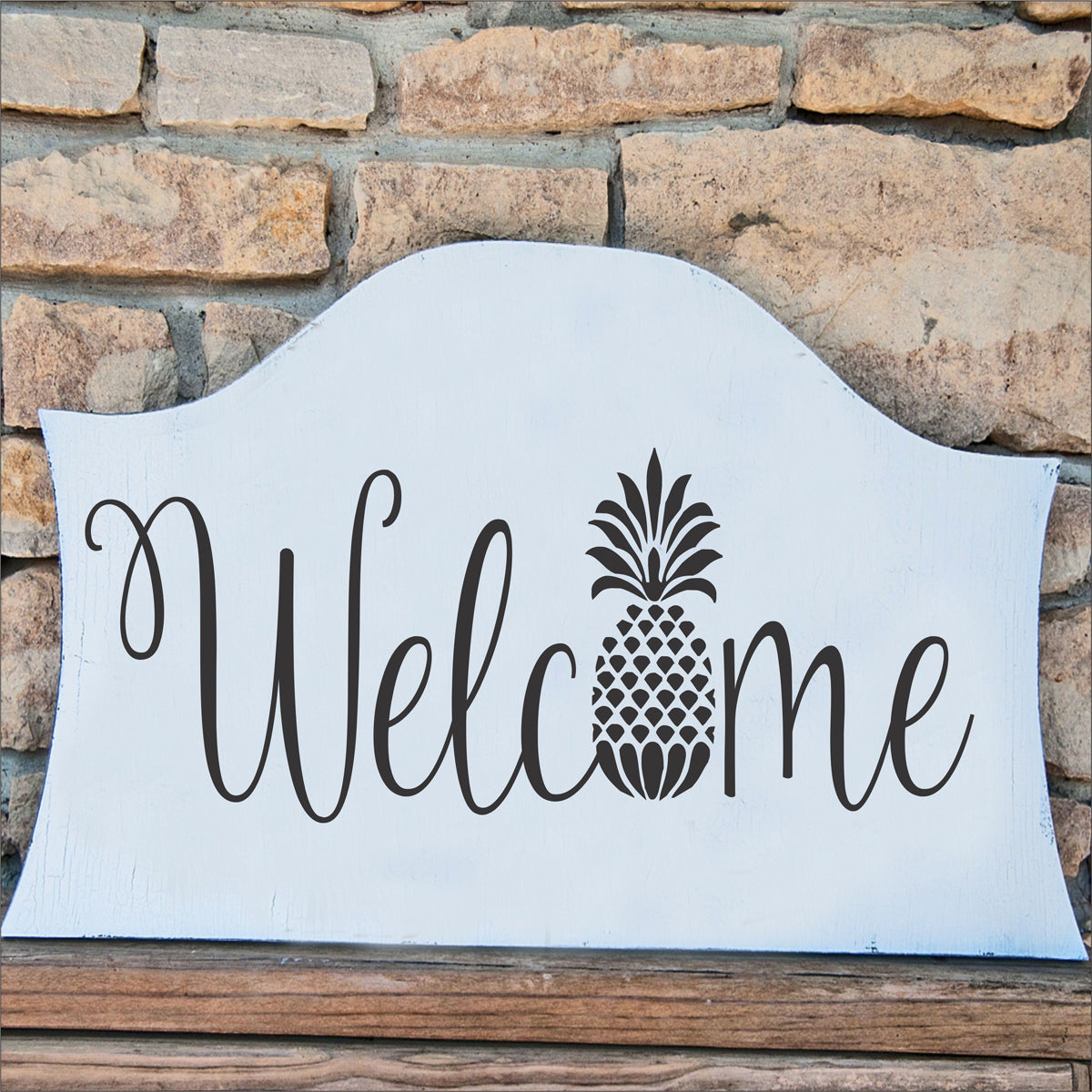 Welcome Pineapple Stencil - Superior Stencils