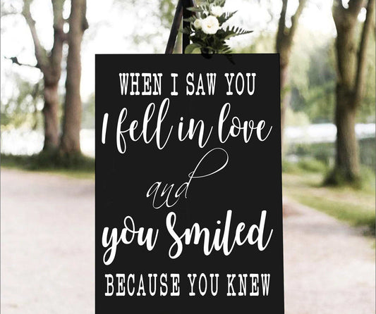 When I saw you I fell in Love Stencil - 11 Sizes Available - Superior Stencils