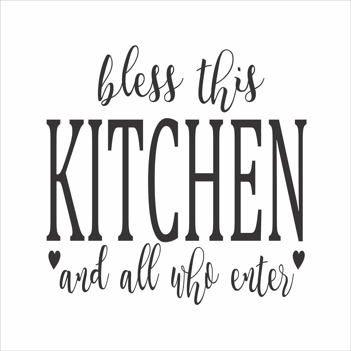 Bless this Kitchen Stencil - Superior Stencils