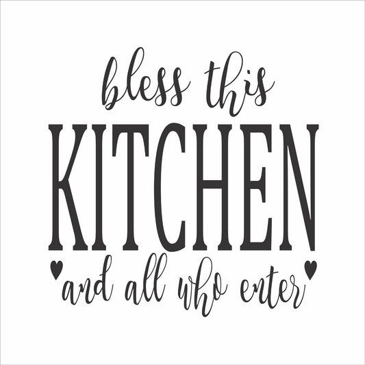 Bless this Kitchen Stencil - Superior Stencils