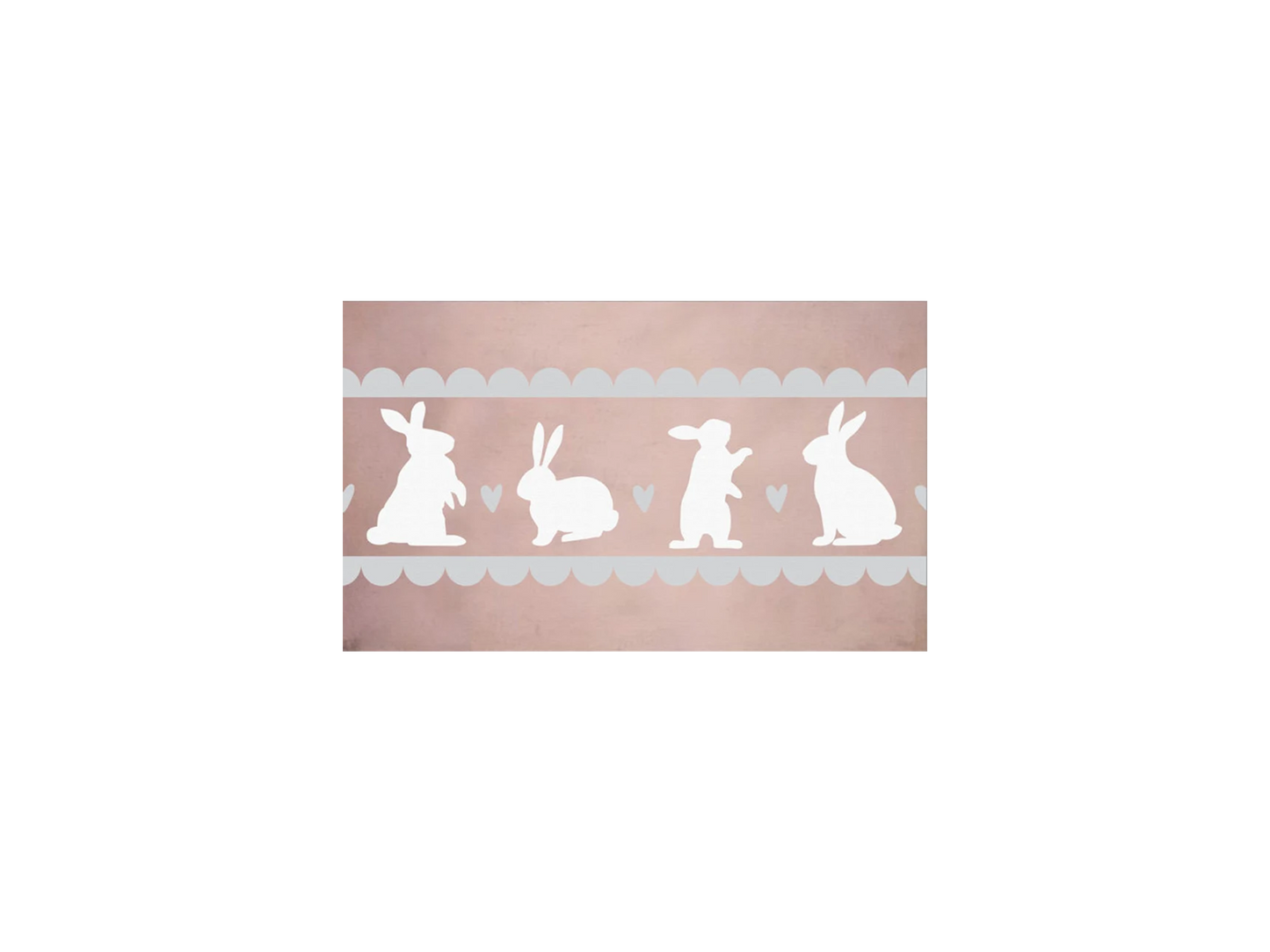 Bunny Rabbit Border Hearts Stencil - Superior Stencils