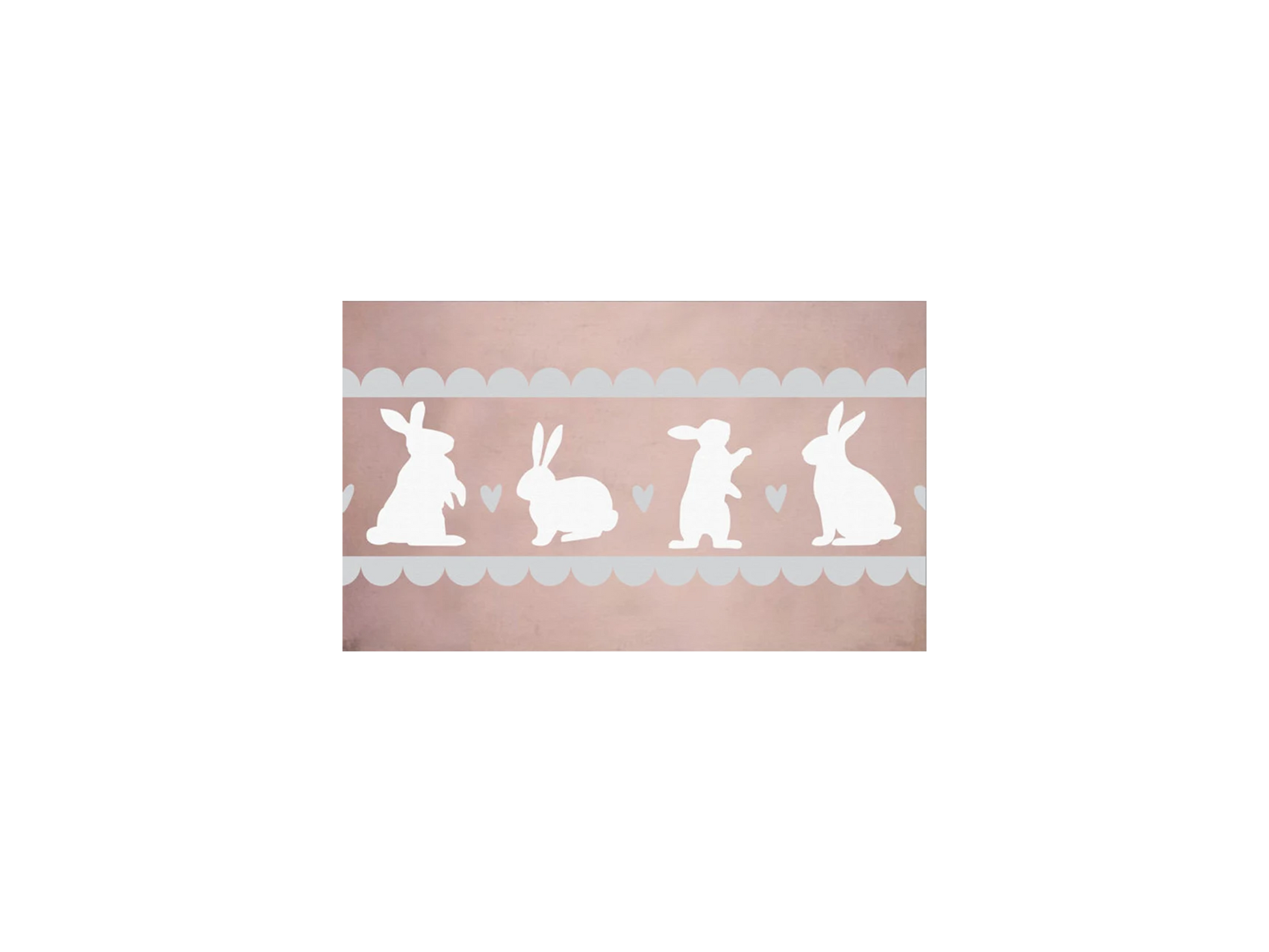 Bunny Rabbit Border Hearts Stencil - Superior Stencils