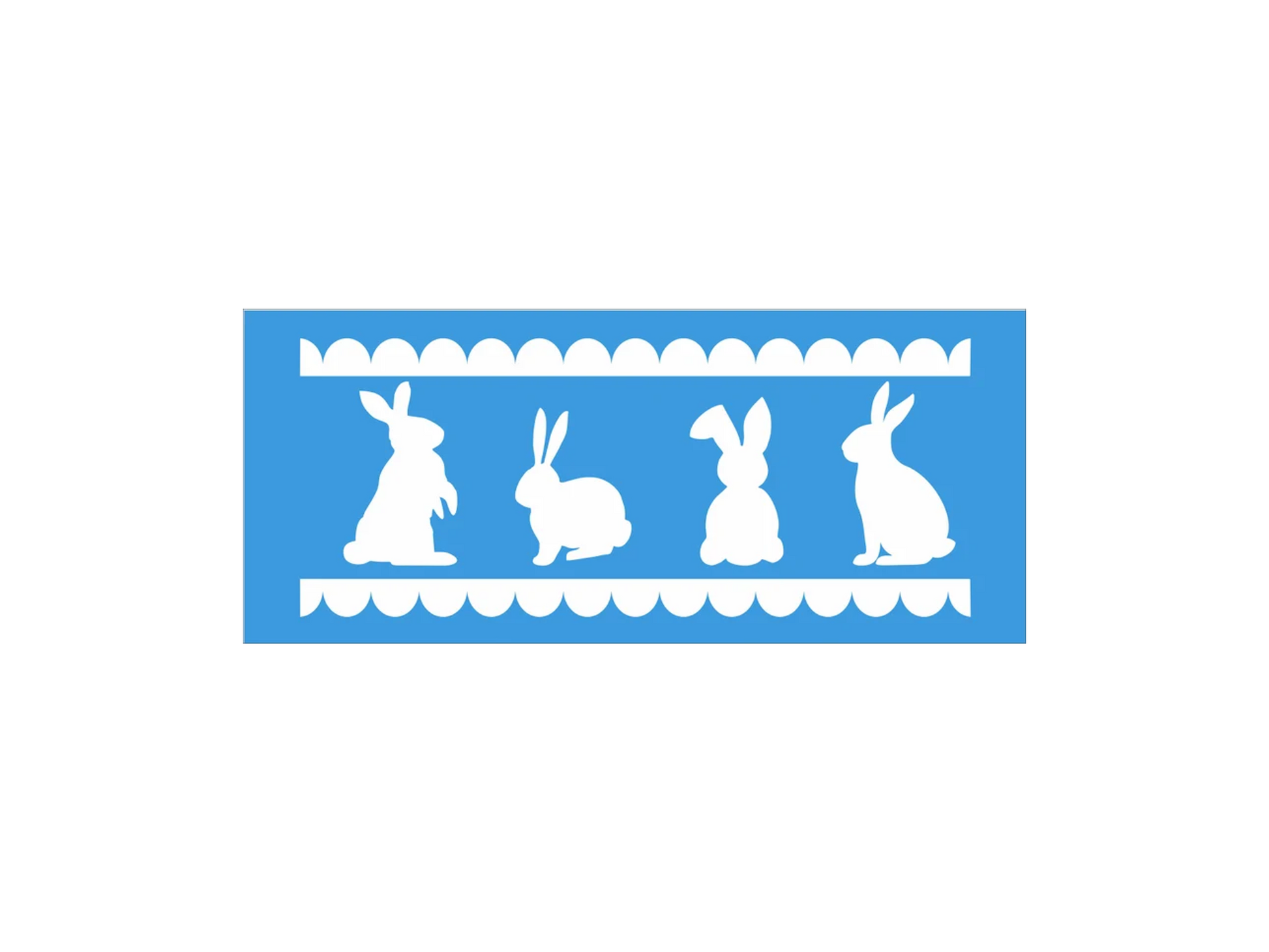 Bunny Rabbit Border Stencil - Superior Stencils